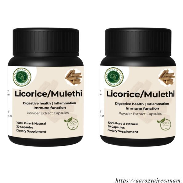 Licorice/Mulethi Extract Capsules - Respiratory & Digestive Support